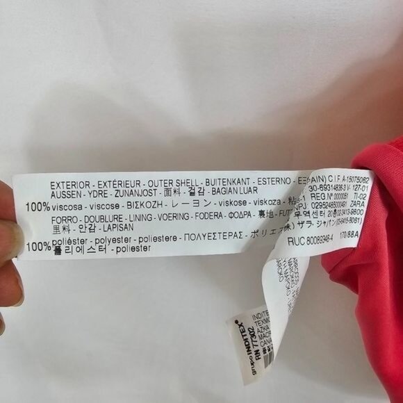 Zara Trafaluc Red Open Back Mini Dress M Ruffles Pleated Long Sleeve Feminine - Picture 11 of 12